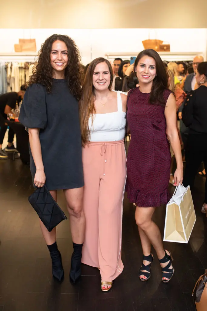 Jess Denison, Emily Brown, Vera Reabet at Cocktails for a Cause at Michael Kors in The Galleria (Photo by Leah Wilson Photography)