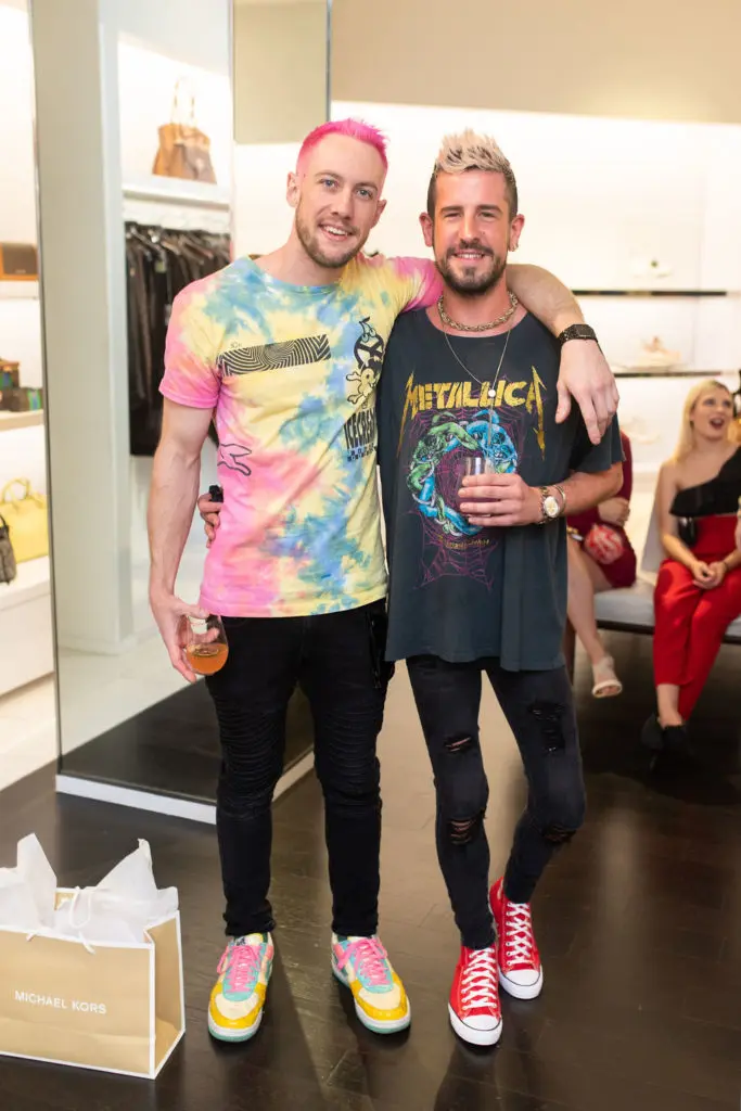 Josh Baugh, Aaron Kopecki at Cocktails for a Cause at Michael Kors in The Galleria (Photo by Leah Wilson Photography)