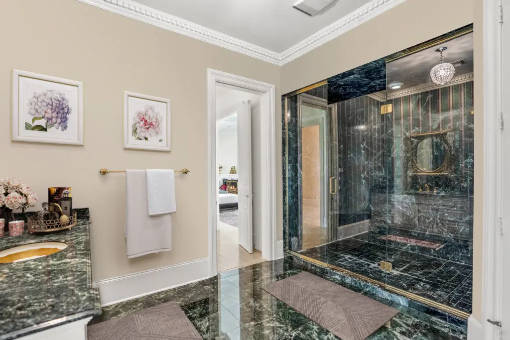 The bathrooms are lavish at 3920 Inverness in River Oaks, listed with Nan & Company Properties Christie's International Real Estate  (Photo by Turnkey Visuals LLC)