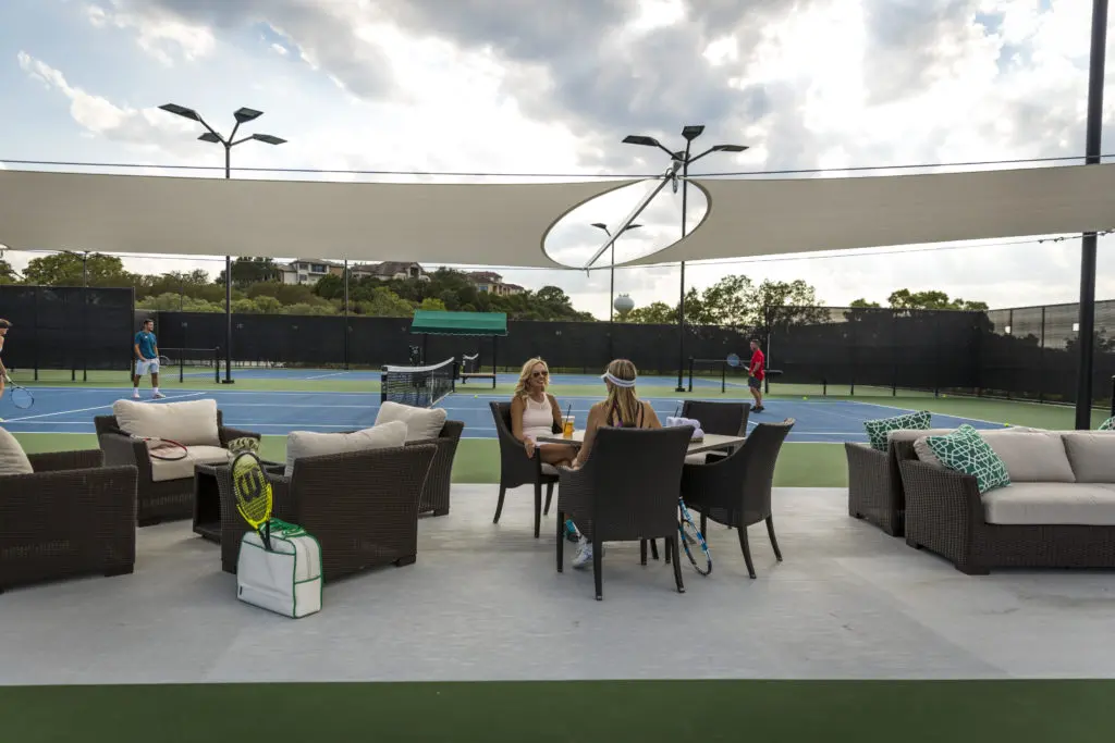 The resort has 10 tennis courts that offer lessons for all abilities.