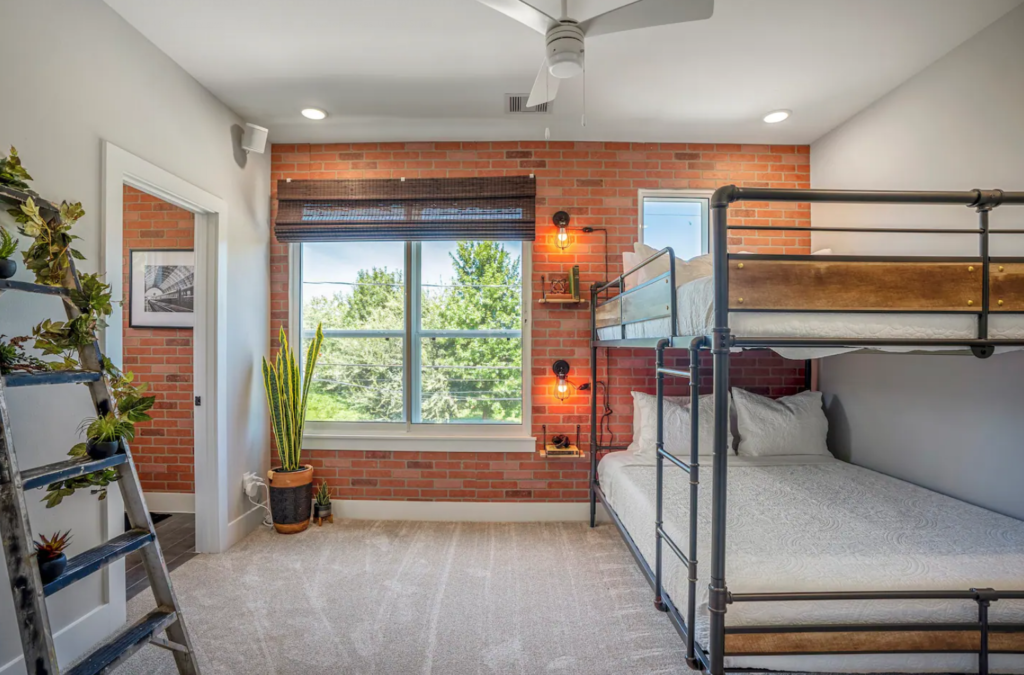 Decor throughout the three bedroom house implies the Tulum inspiration.