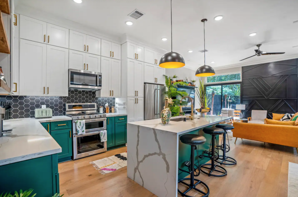 The Good Vibes HTX Airbnb is a Google smart home with voice-activated everything from drapes to Spotify.