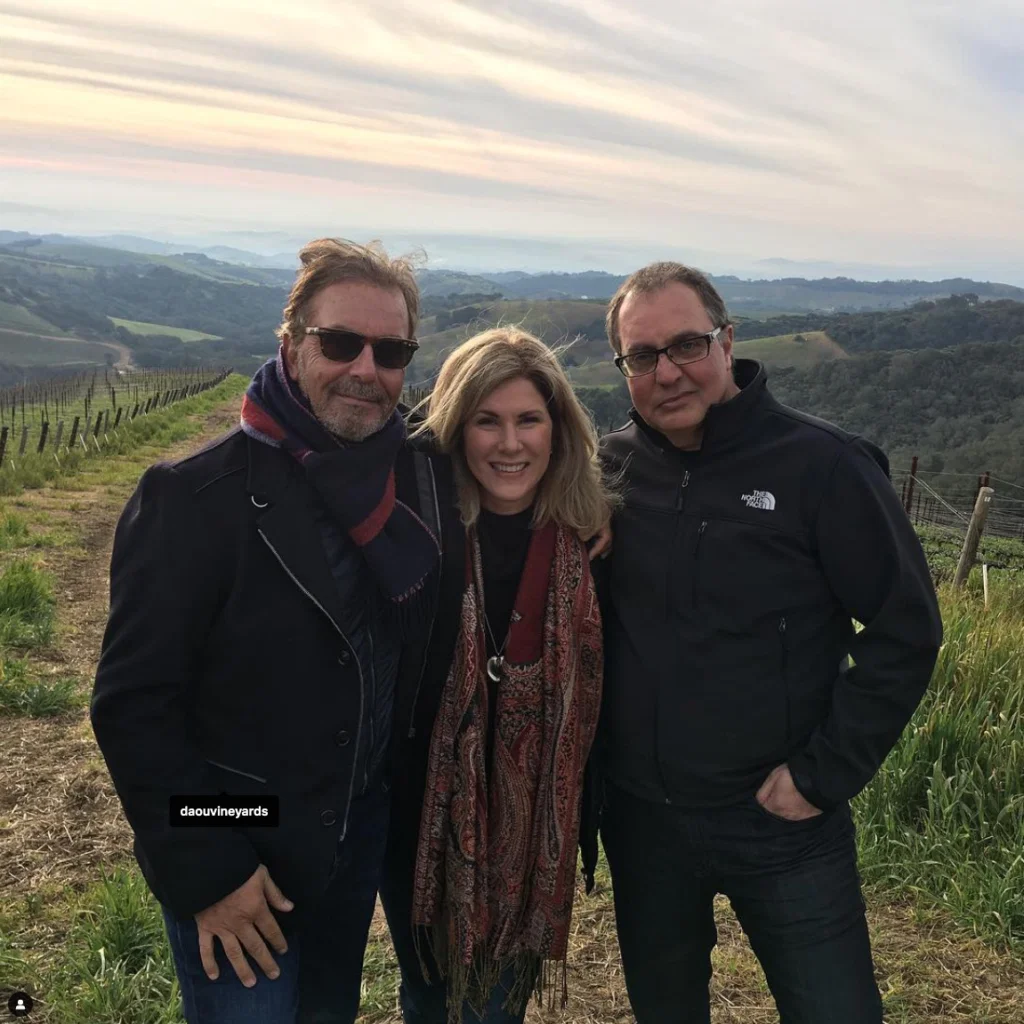 Winemaker brothers George and Daniel Daou, flank Daou Vineyards senior vice president Maeve Pesquera. (Facebook photo)