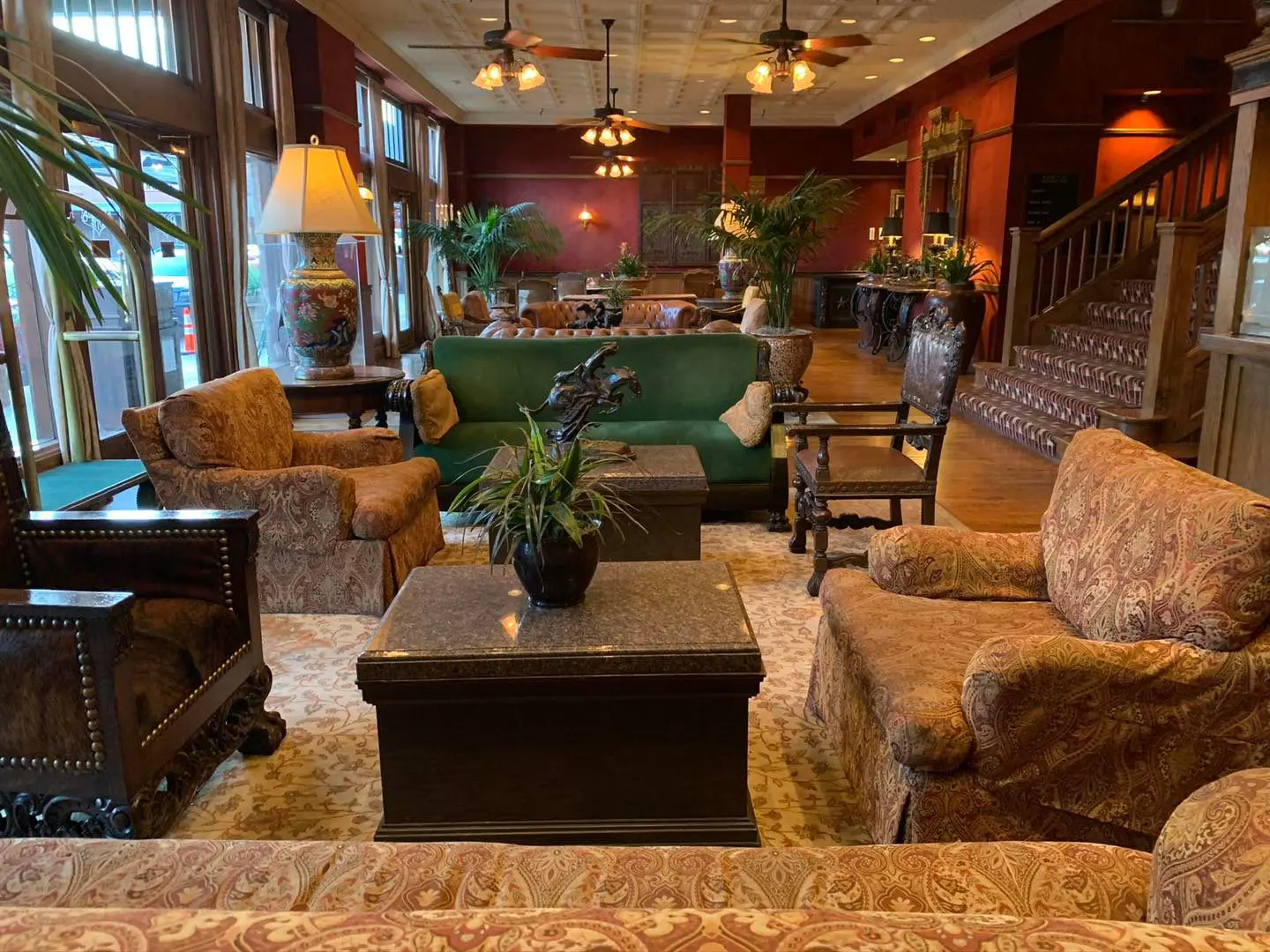 Stockyards Hotel – The current interior of the historic Stockyards Hotel.