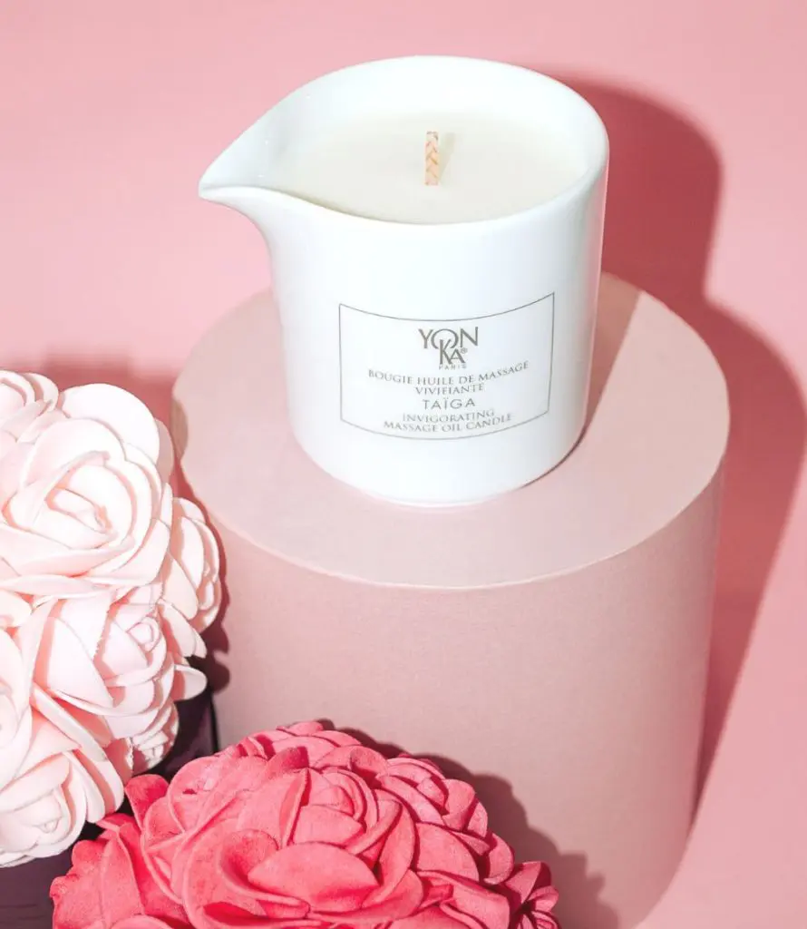 The fragrant Tiaga candle is centerpiece of the Yon-Ka Paris Tiaga Massage offered at The Spa at the Post Oak Hotel (Photo courtesy of Yon-Ka Paris)