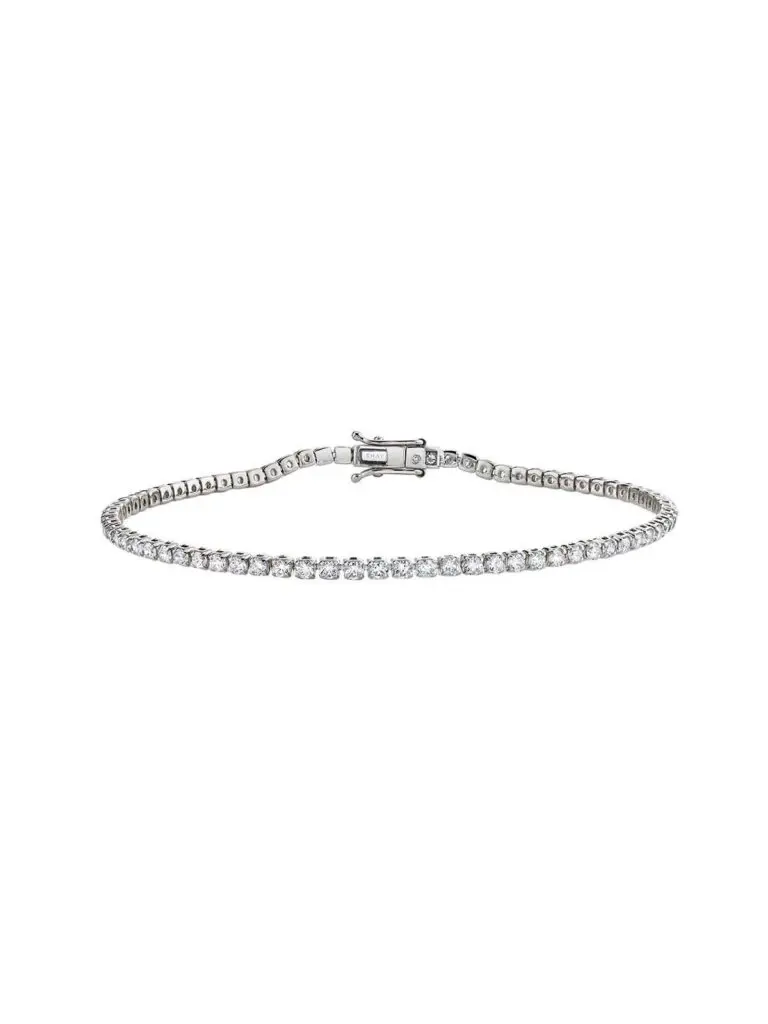 SHAY Single Line Diamond Thread White Gold Bracelet.