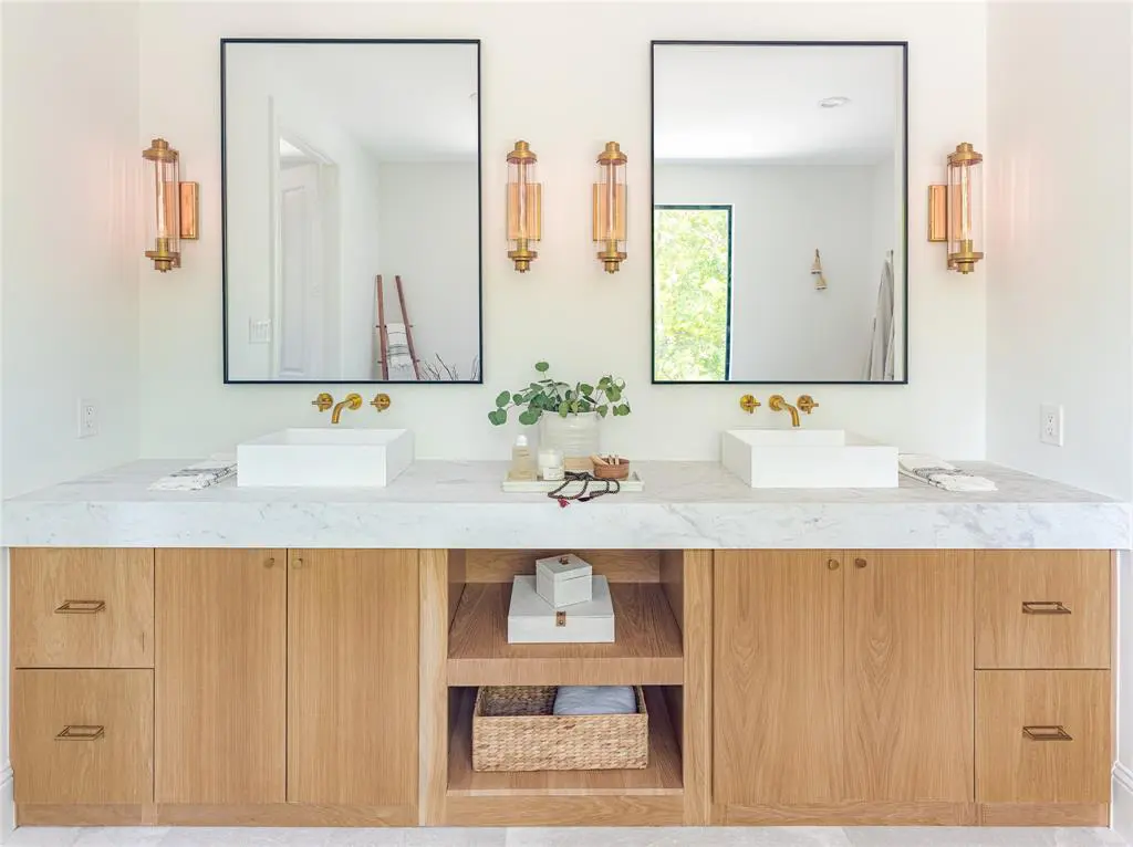 Inside the master bathroom suite.