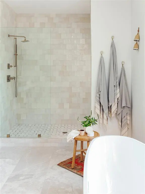 Inside the master bathroom suite.