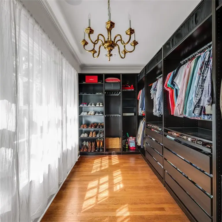 A sun-soaked walk-in closet. 