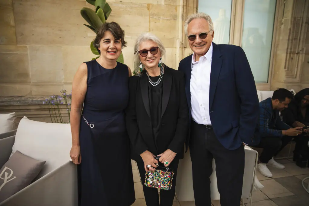 Louvre director Laurence des Cars with Sybil & David Yurman at the Louvre for a gala dinner celebrating opening of the David Yurman flagship in Paris. (Photo by Lewis Merritt)