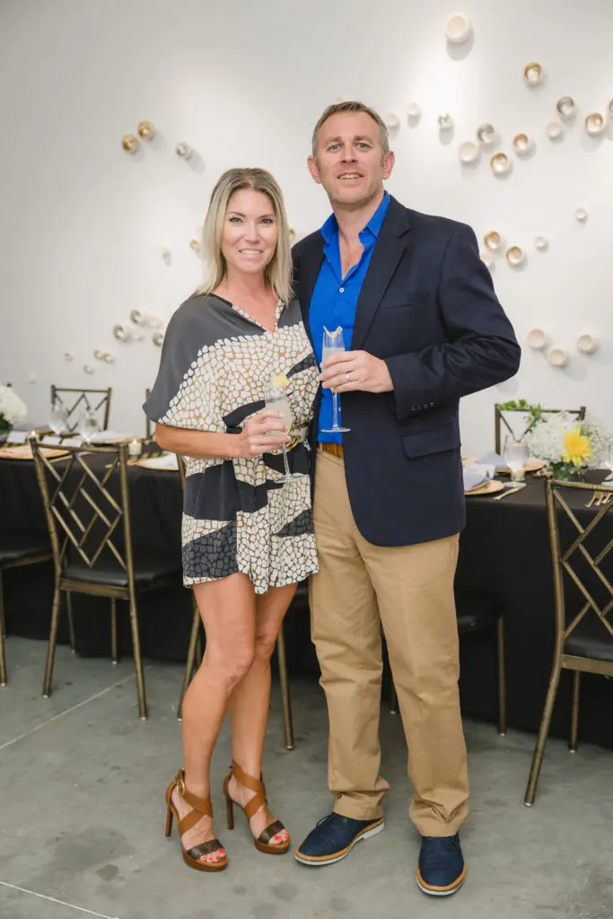 Danielle & Ashton Saunders at "Wanderlust" opening at Laura Rathe Fine Art (Photo by Johnny Than)