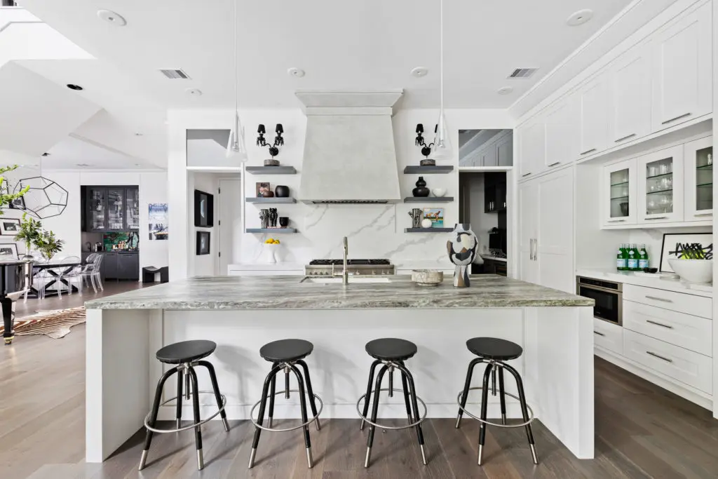 The contemporary kitchen at 2028 Park 
Street. (Photo by Josh Gremillion)