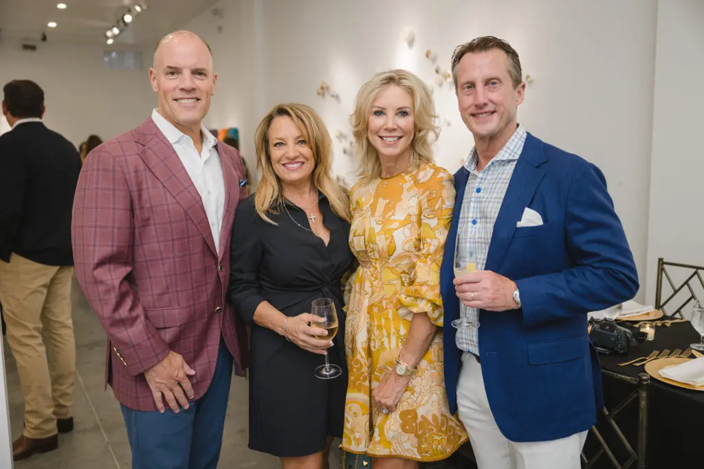 Les & Tami Owen, Laurie & John Pearson at "Wanderlust" opening at Laura Rathe Fine Art  (Photo by Johnny Than)