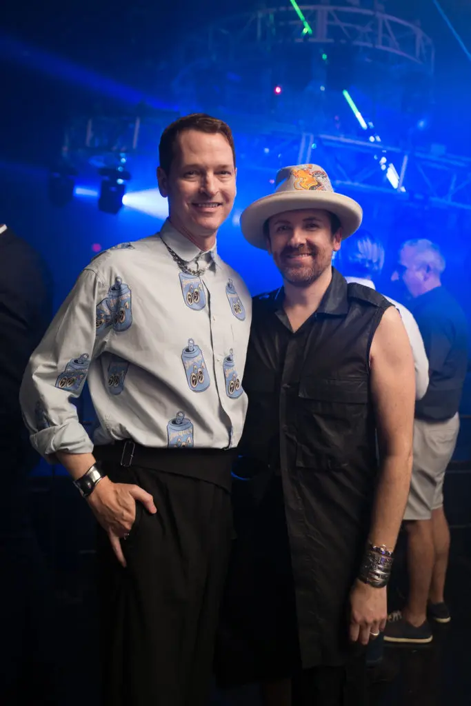 Brian Mcculloch, Jeremy Garcia on the dance floor during the reopening of South Beach nightclub in Montrose. (Photo by Daniel Ortiz)