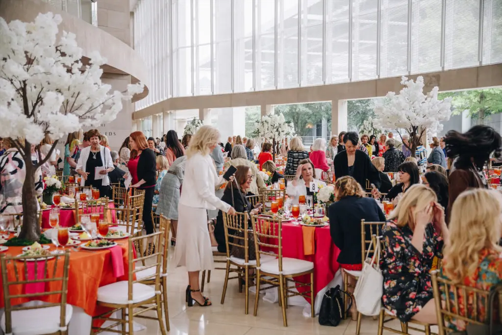 A seated luncheon in Morton H. Meyerson Symphony Center. (Photo by Carter Link, Parker Vandergriff)