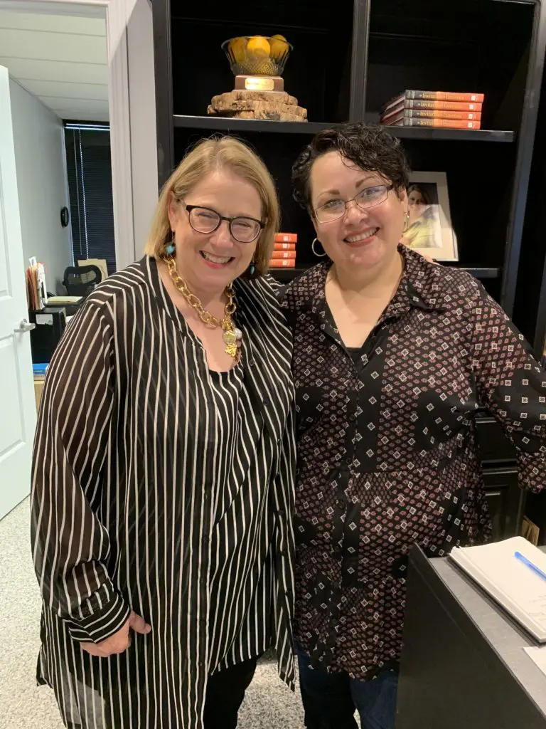 Elizabeth Stone, left at Silver Stone Food Shop with manager, Claudia Avila. (Photo by Laurann Claridge)