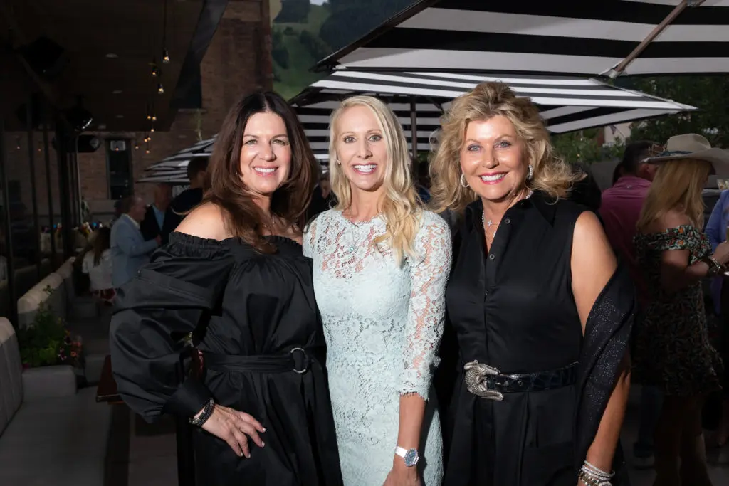 Michelle Koskie, Laurie Krohn, Susan Plank at the Memorial Hermann Aspen celebration of leading supporters of the Memorial Hermann Foundation. (Photo by Daniel Ortiz)