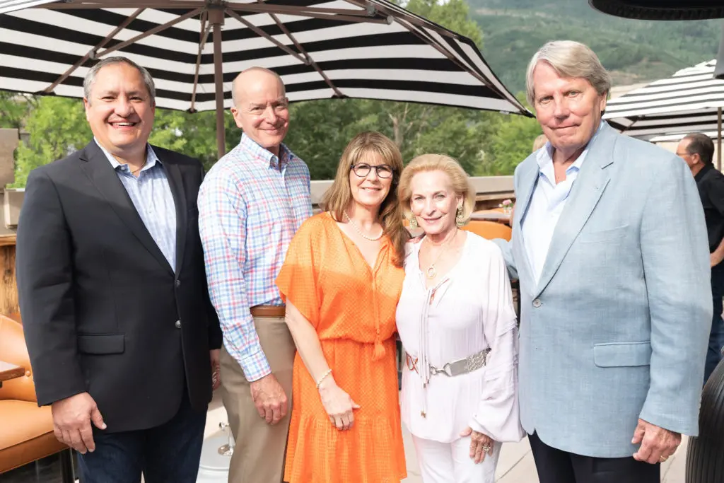 Mike Lowenberg, Dr. David & Tonya Callender, Bess & Rob Wilson  at the Memorial Hermann Aspen celebration of leading supporters of the Memorial Hermann Foundation. (Photo by Daniel Ortiz)