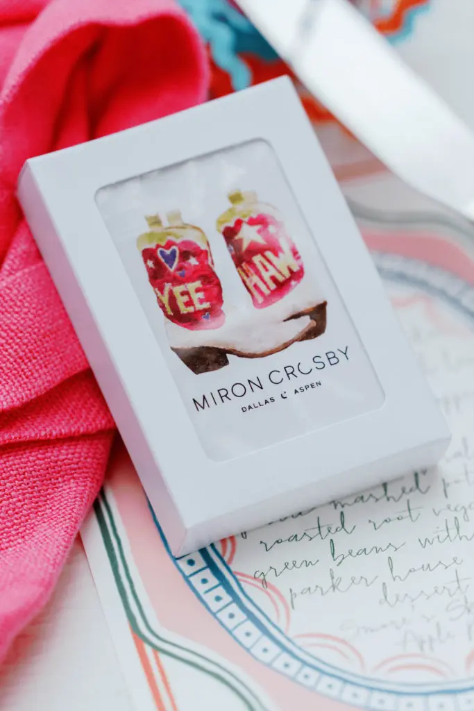 Custom menus by Papier UK. (Photo by Kristen Kilpatrick)