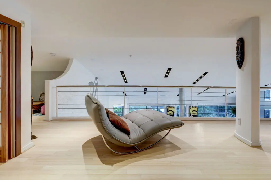 The second floor loft overlook in the penthouse at 102 Quitman. (Photo by TK Images)