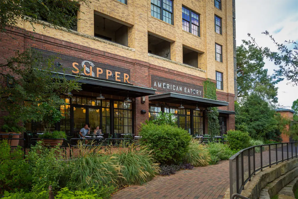 Hotel Emma's Supper restaurant serves New American cuisine in an upscale setting.