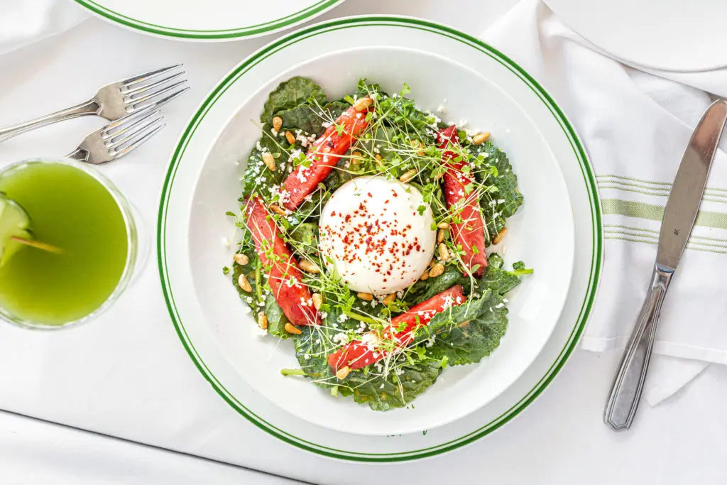 One of the new additions to the menu at The Annie includes chef Brian Sutton's burrata salad. (Photo by Jenn Duncan)