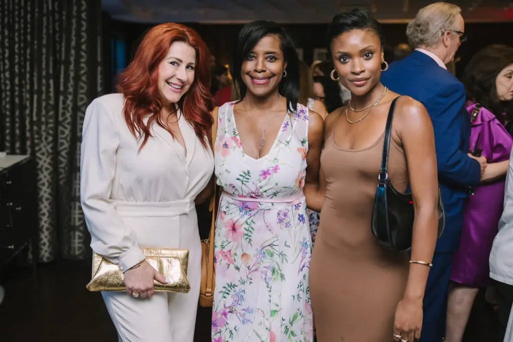 Jennifer Pinkerton, Rashena Franklin Flagg, Morgan Gerri  at the fallsocial season launch party held at Steak 48.(Photo by Johnny Than)