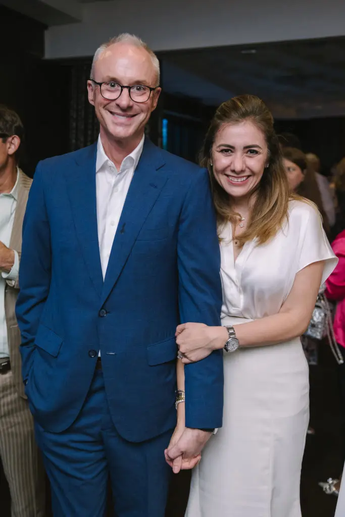Paul Dickerson & Dr. Mariana Chavez MacGregor at the fall social season launch party at Steak 48. (Photo by Johnny Than)