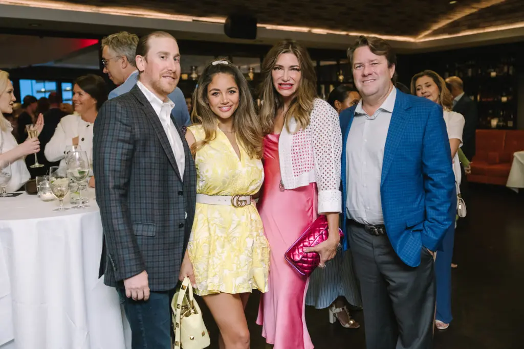 Ross & Crystal Robin, Melissa & Michael Mithoff at the fall social season launch party held at Steak 48. (Photo by Johnny Than)