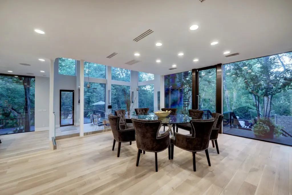 The formal dining area at 11686 Arrowwood Circle in Piney Point Village. (Photo by TK Images for Martha Turner S  (Photo by TK Images for Martha Turner Sotheby’s International Realty  )
