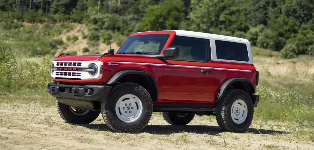 The Bronco Heritage Edition harkens back to the OG 1966 Ford Bronco.
