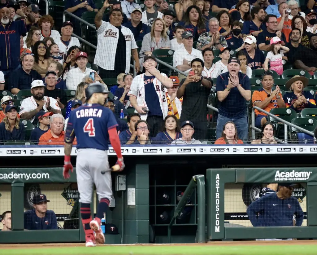 Some Astros fans did give Carlos Correa after he struck out looking against Justin Verlander in the first inning. (Photo by F. Carter Smith)