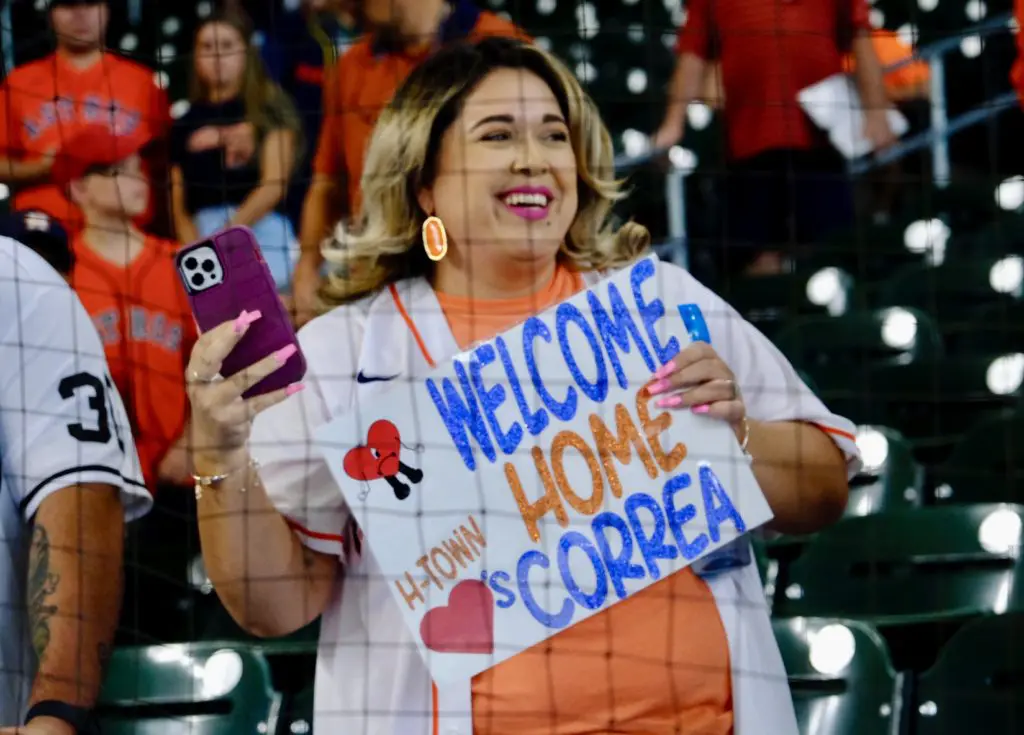 Carlos Correa is still beloved in Houston. (Photo by F. Carter Smith)