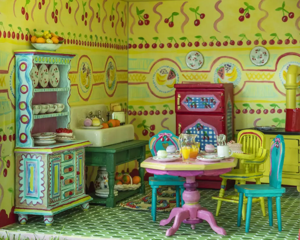 Courtnay Elias' dollhouse, created for A Shelter for Cancer Families' gala auction, answers every little girl's dream. (Photo by Claudia Casbarian for Julie Soefer)