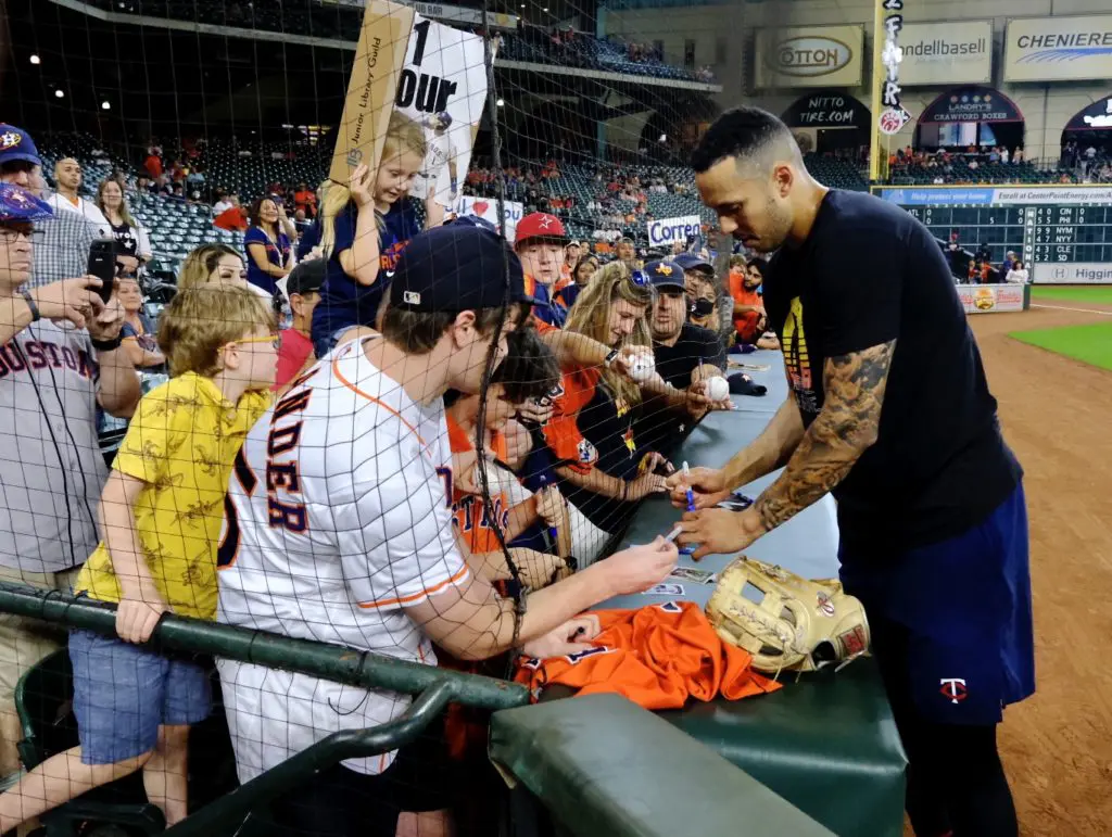 Carlos Correa embraced being back in the Houston spotlight. (Photo by F. Carter Smith)