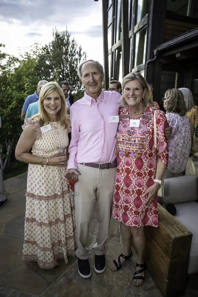 Amy Krasner, John & Kathy Orton at the MD Anderson Cancer Center activities in Aspen.