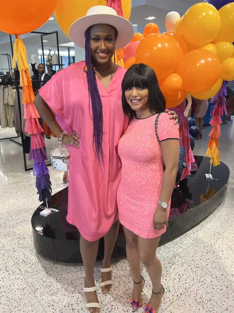 Candice Washington, Crystal Hadnott at the Tickled Pink luncheon kick-off at Tootsies. (Photo by Courtesy of the American Cancer Society)