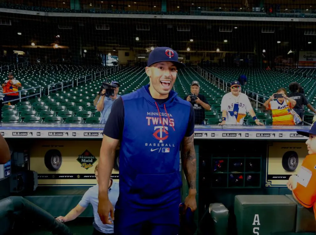 Carlos Correa couldn't have been happier to be back in Houston. (Photo by F. Carter Smith)