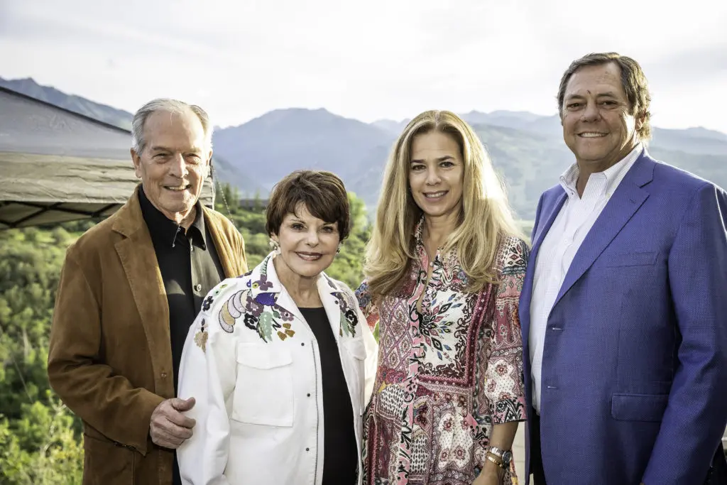 Don Evans, Marlene Malek, Alejandra & Paul Foster at the MD Anderson Cancer Center activities in Aspen.