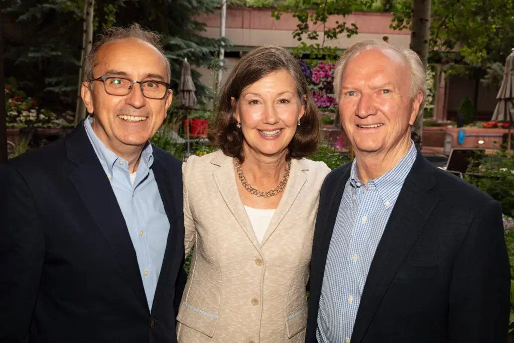  Dr. Giulio Draetta, Sidney & Don Childress at the MD Anderson Cancer Center activities in Aspen.