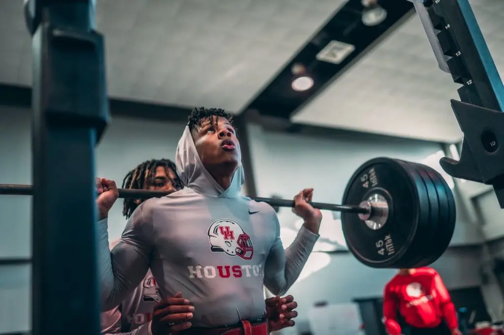 Matthew Golden is already hitting the weight room hard at the University of Houston. (@MatthewGolden_2)