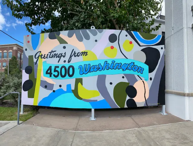 Nicole painted this mural for 4500 Washington Ave. (Photo courtesy the artist.)