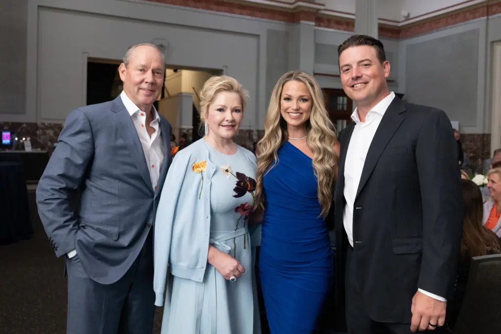 Houston Astros owner Jim Crane & wife Whitney, Allie LaForce & Joe Smith at the HelpCureHD fundraiser at Minute Maid Park. (Photo by Daniel Ortiz)
