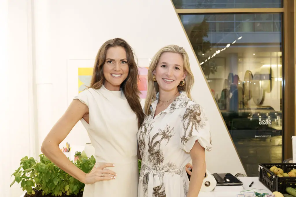 Lauren Paine, Abigail Henningsen at Urban Harvest's Cultivators launch event at Christopher Martin Gallery.