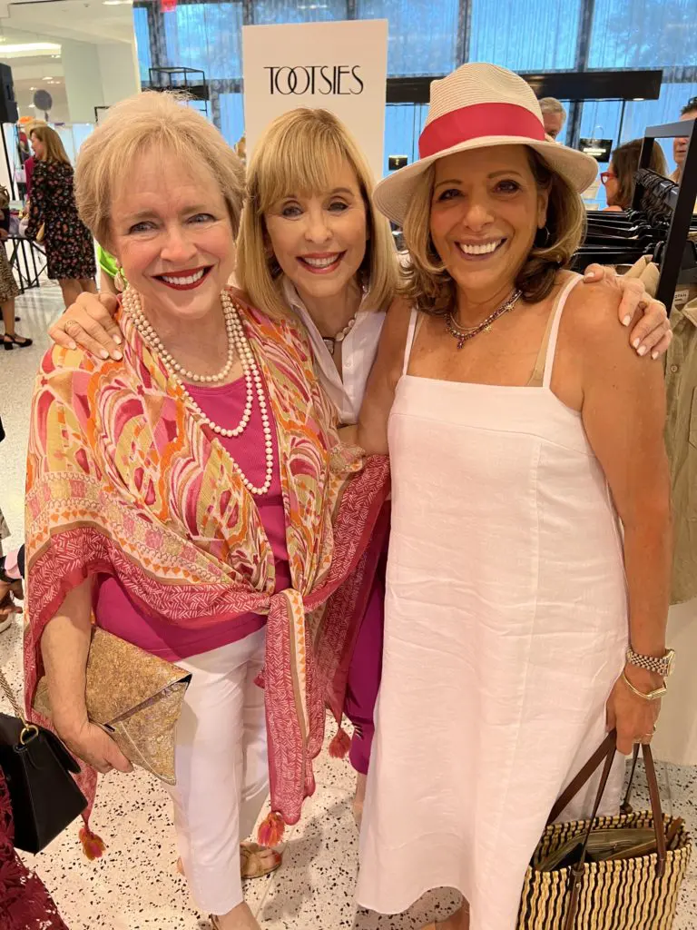 Leila Perrin, Sandra Porter, Lauren Fisher at the Tickled Pink luncheon kick-off at Tootsies. (Photo by Courtesy of the American Cancer Society)