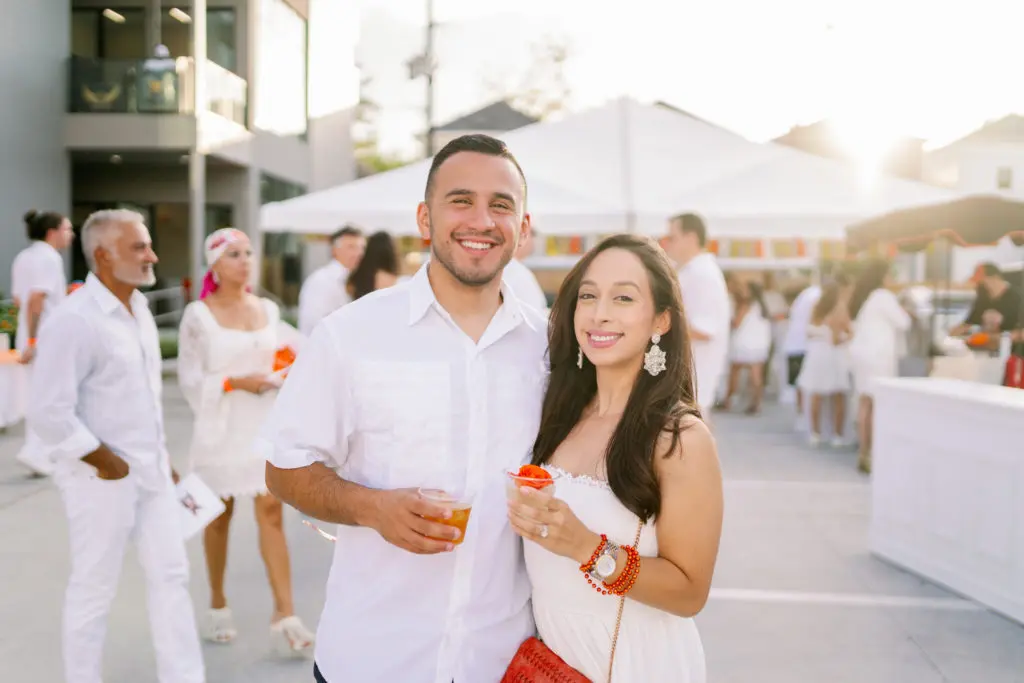 Mike & Lauren Amaro at the Nan & Company Properties party held during White Linen Night in The Heights. (Photo by Nan Studios)