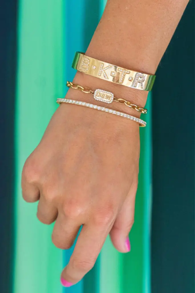 The Initial Cuff is one of Milliard’s most popular items.