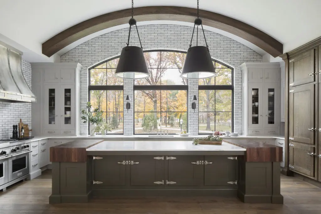 An example of his furniture style cabinetry with an evolving and acquired feel.