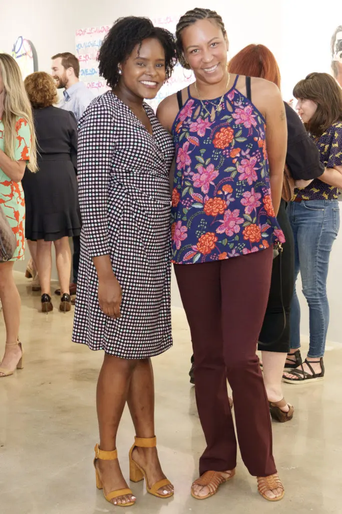 Phylicia Coleman, Felecia Williams at Urban Harvest's Cultivators launch event at Christopher Martin Gallery.