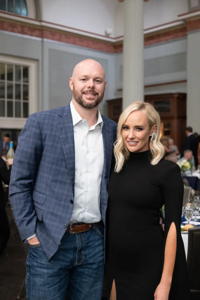 Houston Astro Ryan Pressly & wife Kat at the HelpCureHD fundraiser at Minute Maid Park. (Photo by Daniel Ortiz)